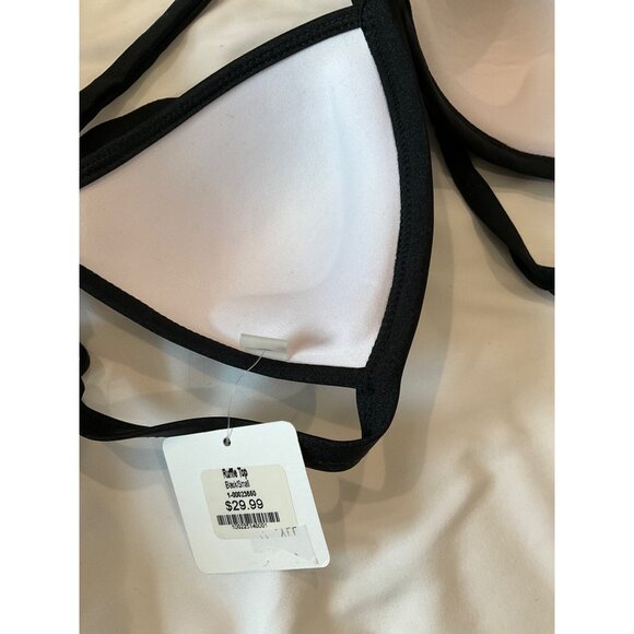 Sophie & Trey Black Padded Ruffle Bikini Top NEW size SMALL - Picture 5 of 6